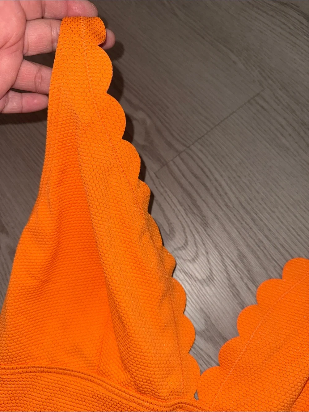 kate spade Bright Orange Scallop One-Piece Swimsuit